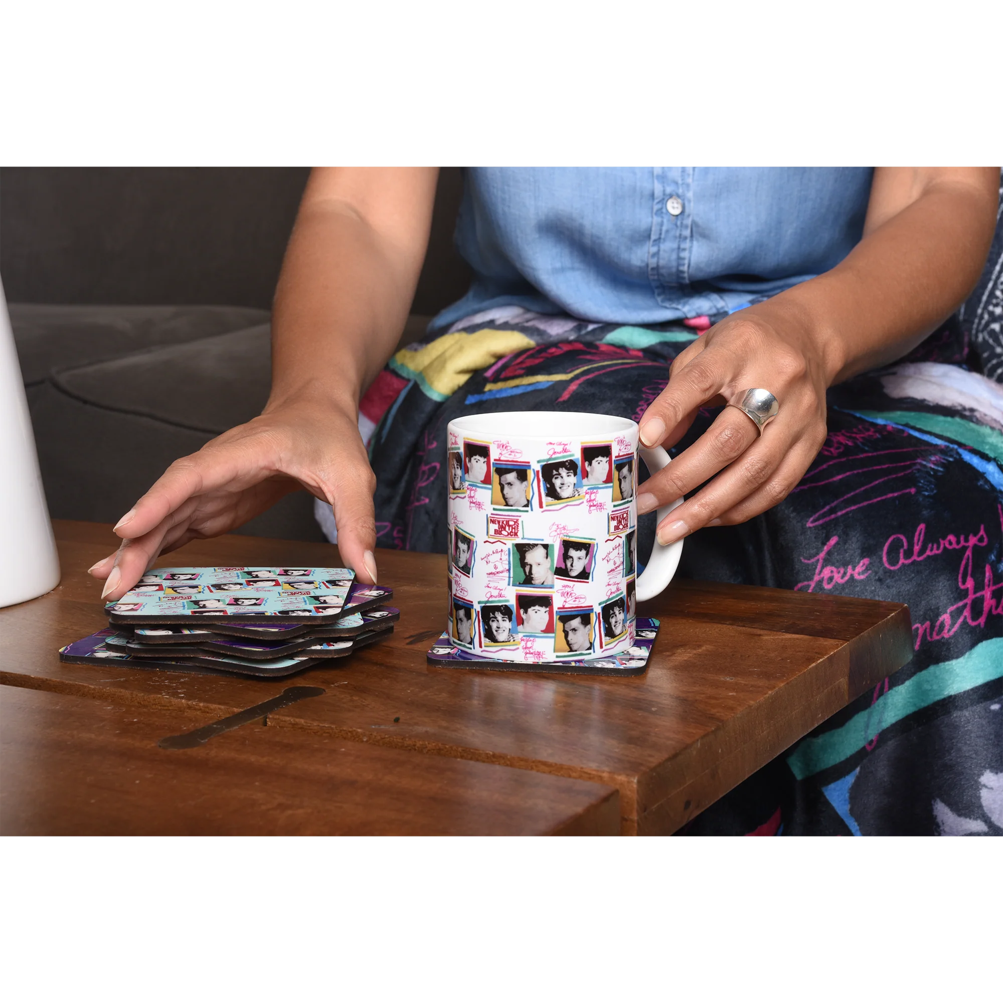 #BHBC NKOTB Vintage Photo Collage Mint Coaster - Image 5